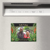 Jamaican Tropical Wedding Anniversary Add Photo Magneet (Insitu (Vaatwasser))