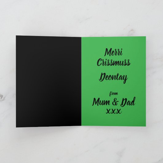 Jamaican Ugly Sweater Rasta Christmas Kaart (Binnen)