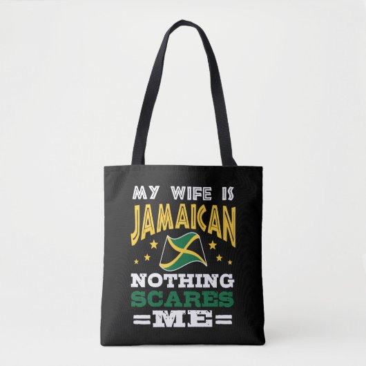 Jamaican Wife Funny Jamaica Tote Bag (Voorkant)
