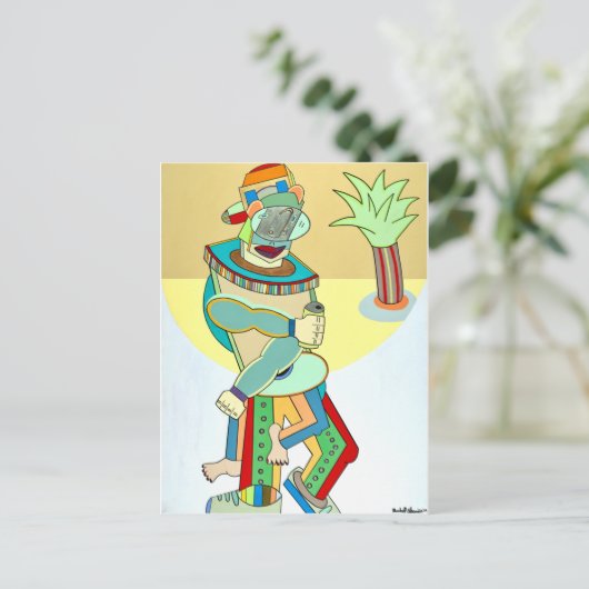 "Jamaican Youth" van Ruchell Alexander Briefkaart (Staand voorkant)