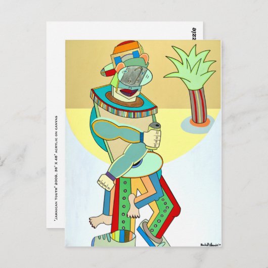 "Jamaican Youth" van Ruchell Alexander Briefkaart (Voorkant / Achterkant)