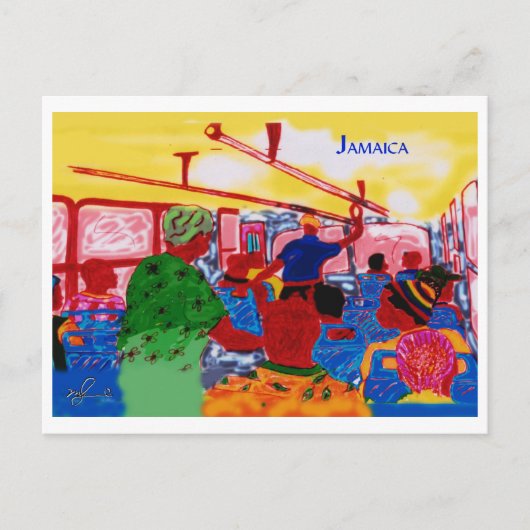 JamaicanBusRide Briefkaart (Voorkant)