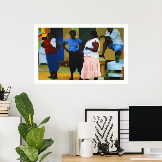 Jamaicanen in Negril Poster (Thuiskantoor)