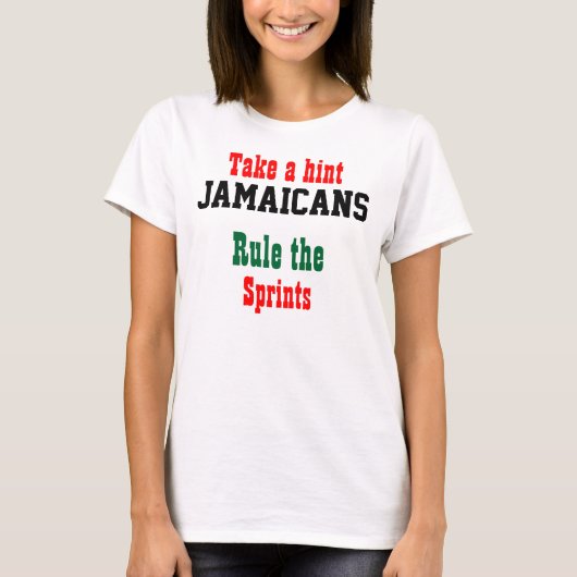 Jamaicanen regeren de sprint Olympische T-shirts (Voorkant)