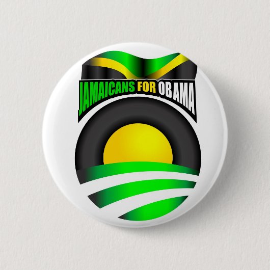 Jamaicanen voor Obama-Button Ronde Button 5,7 Cm (Voorkant)