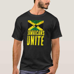 JAMAICANS UNITE Basic Donker T-shirt