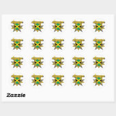 Jamaicastar Ronde Sticker (Vel)
