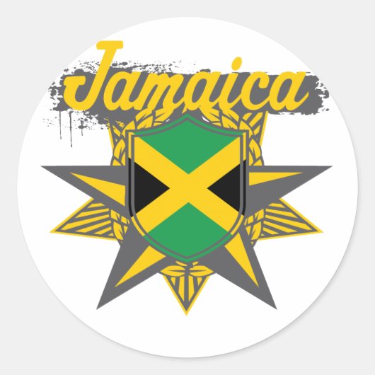 Jamaicastar Ronde Sticker (Voorkant)