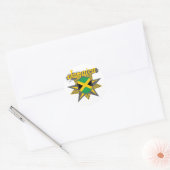 Jamaicastar Ronde Sticker (Envelop)