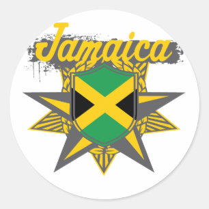 jamaicastar ronde sticker