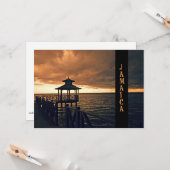 Jamaikaanse Zonsondergang Kaart (Voorkant / Achterkant in situ)