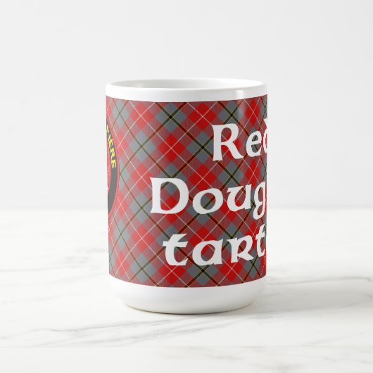 "Jamais Arrière" Red Douglas Tartan mok (Center)