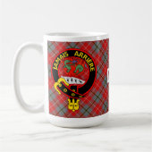 "Jamais Arrière" Red Douglas Tartan mok (Links)