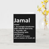 Jamal Definition Personal Name Funny Birthday Kaart (Gele Bloem)