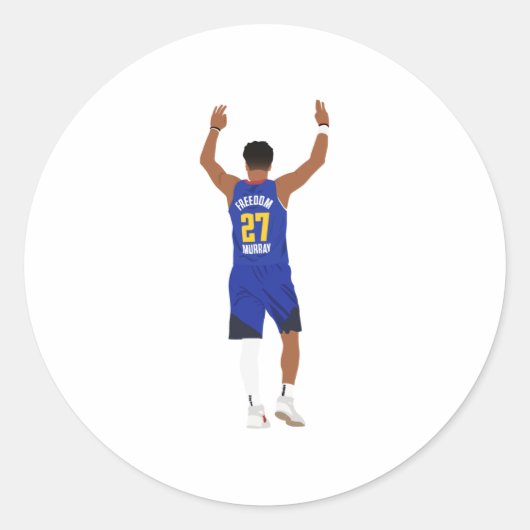 Jamal Murray 3 (Denver Nuggets) Ronde Sticker (Voorkant)