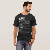 Jamar Serving Maat Voeding Label Calorieën T-shirt (Voorkant volledig)