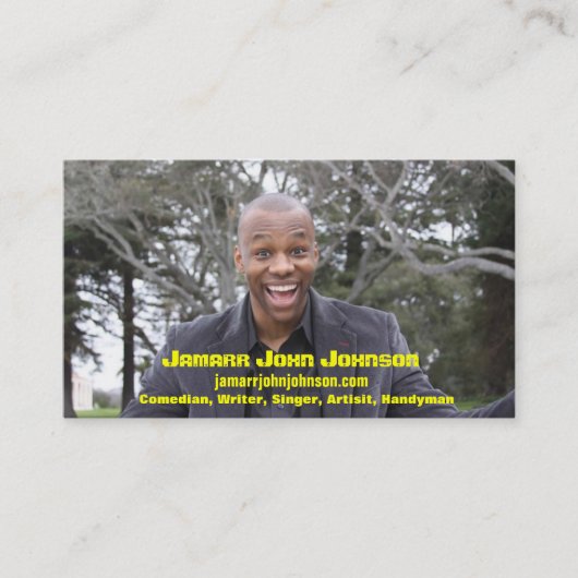Jamarr John Johnson Visitekaartje (Voorkant)