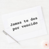 jamas te des por vencido rechthoekige sticker (Envelop)