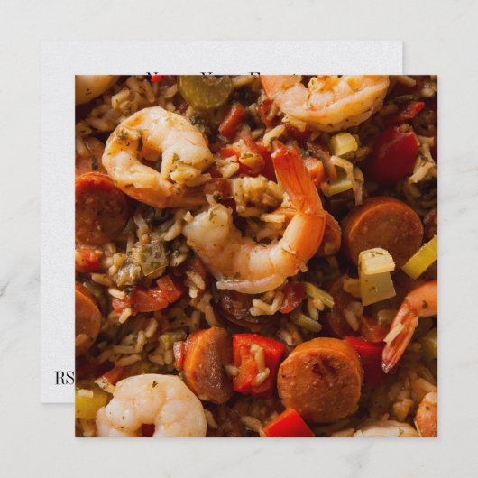 Jambalaya - Cajun Uitnodiging! Kaart (Voorkant / Achterkant)