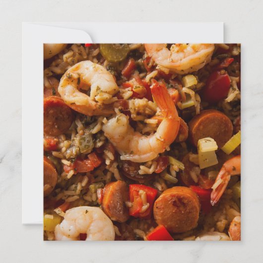 Jambalaya - Cajun Uitnodiging! Kaart (Voorkant)
