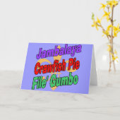 Jambalaya Crawfish Pie Cajun Dish Kaart (Gele Bloem)