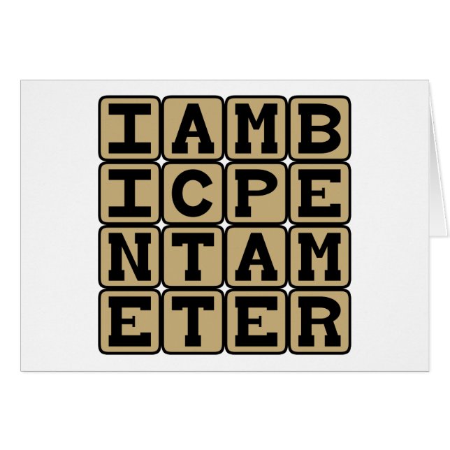 Jambische Pentameter, Sonnetvorm (Voorkant Horizontaal)
