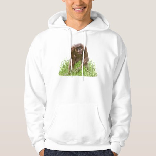 Jambo de unieke haarloze chimpansee hoodie (Voorkant)