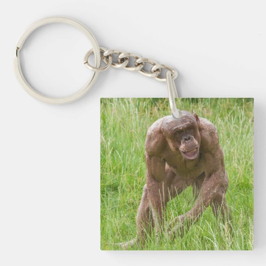 Jambo de unieke haarloze chimpansee sleutelhanger (voorkant)
