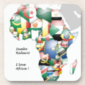 Jambo Habari Afrika! Ik hou van Afrika Bier Onderzetter (Voorkant)