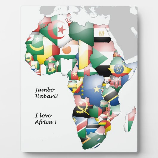 Jambo Habari Afrika! Ik hou van Afrika Fotoplaat (Voorkant)