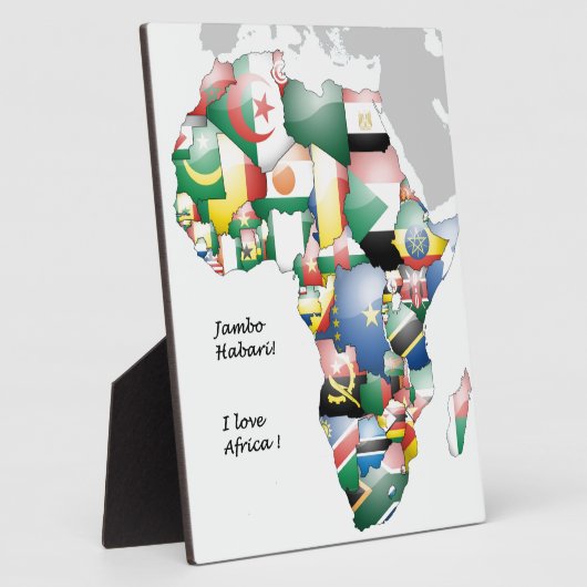 Jambo Habari Afrika! Ik hou van Afrika Fotoplaat (Zijkant)