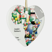 Jambo Habari Afrika! Ik hou van Afrika Keramisch Ornament (Rechts)