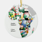 Jambo Habari Afrika! Ik hou van Afrika Keramisch Ornament (Voorkant)