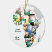 Jambo Habari Afrika! Ik hou van Afrika Keramisch Ornament (Links)