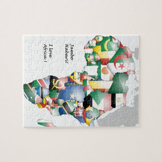 Jambo Habari Afrika! Ik hou van Afrika Legpuzzel (Horizontaal)