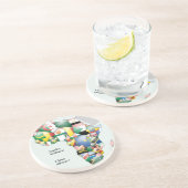 Jambo Habari Afrika! Ik hou van Afrika Zandsteen Onderzetter (Zijkant)