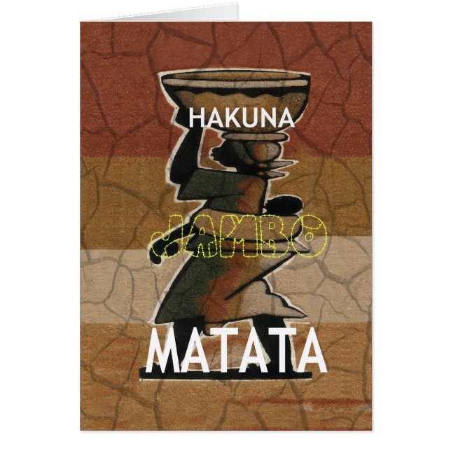 Jambo Habari Hakuna Matata. (Voorkant)