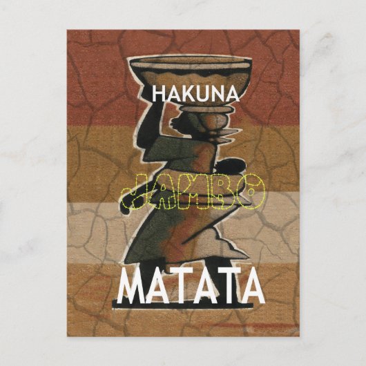 Jambo Habari Hakuna Matata. Briefkaart (Voorkant)