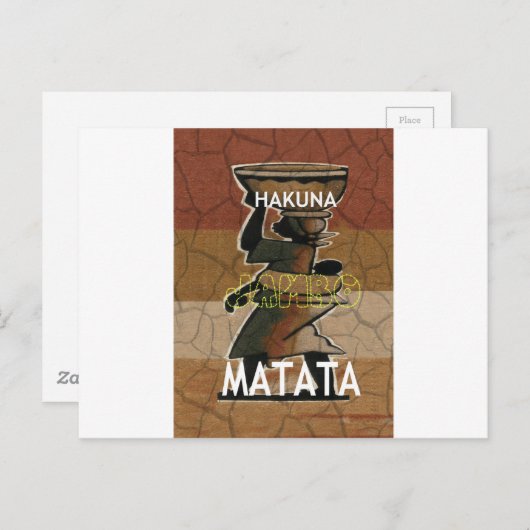 Jambo Habari Hakuna Matata. Briefkaart (Voorkant / Achterkant)
