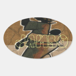 Jambo Habari Hakuna Matata. Ovale Sticker