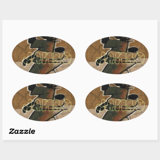 Jambo Habari Hakuna Matata. Ovale Sticker (Vel)