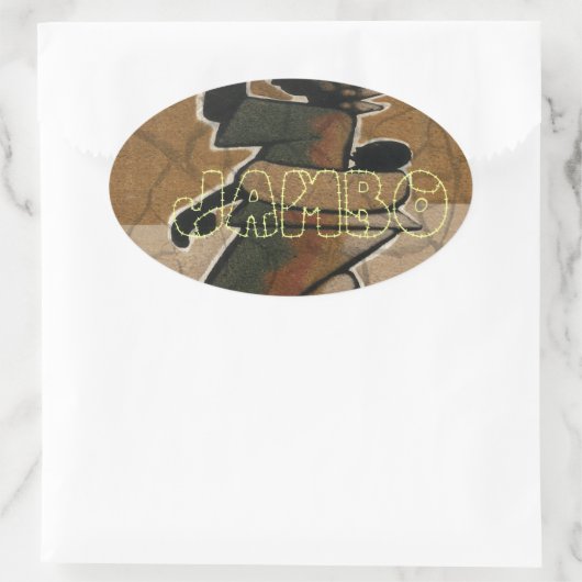 Jambo Habari Hakuna Matata. Ovale Sticker (Tas)