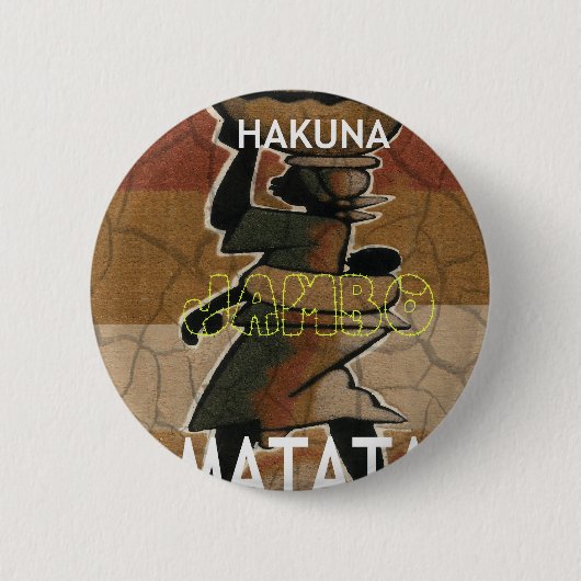 Jambo Habari Hakuna Matata. Ronde Button 5,7 Cm (Voorkant)