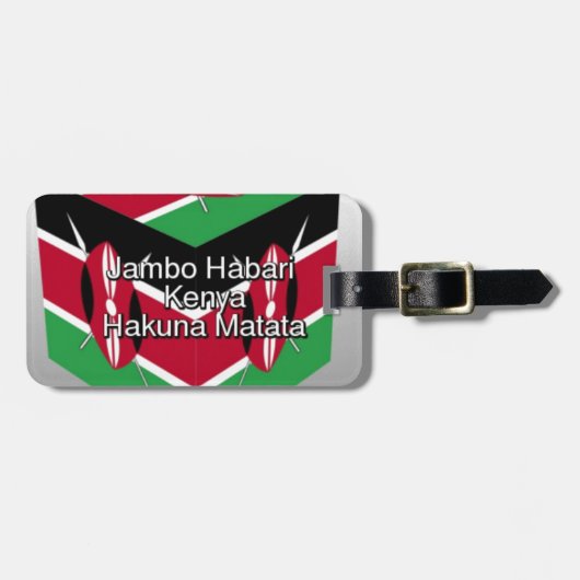 Jambo Habari ! Kenia Hakuna Matata Bagagelabel (Voorkant horizontaal)