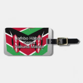 Jambo Habari! Kenya Hakuna Matata Bagagelabel (Voorkant horizontaal)