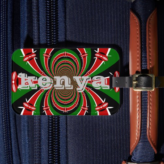 Jambo Habari! Kenya Hakuna Matata Gift Bagagelabel (Voorkant Insitu 4)