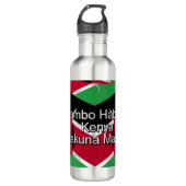 Jambo Habari! Kenya Hakuna Matata kunstontwerp Waterfles (Voorkant)