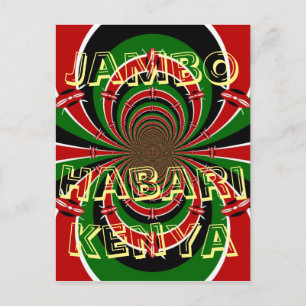 Jambo Habari. Kenya Hakuna Matata Swahili-groet Briefkaart