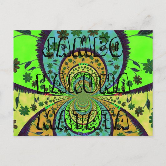 Jambo Hakuna Matata African Ethic Art Briefkaart (Voorkant)