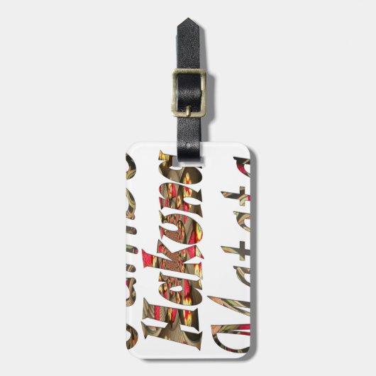 Jambo Hakuna Matata Afrikaanse kunst Print Bagagelabel (Voorkant verticaal)